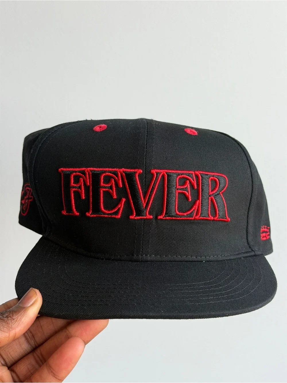 Indiana FEVER Embroidered Black Snapback Hat